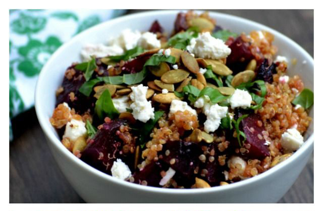 Ensalada de calabaza y queso feta