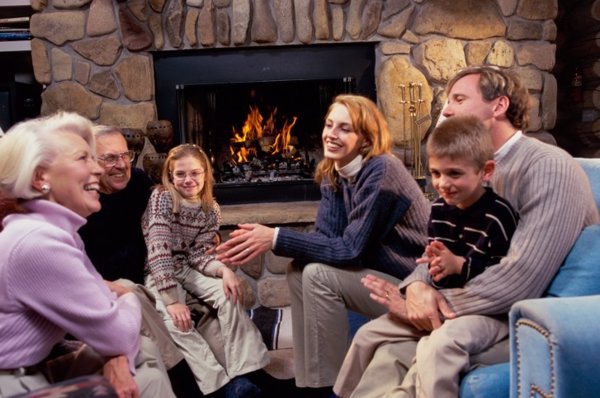 Reunión familiar en Navidad