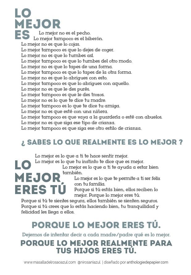 Cartel "Lo mejor eres tú"