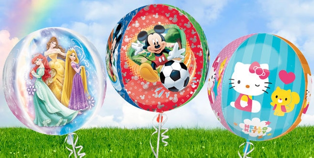 Globos con decoración infantil para cumpleaños