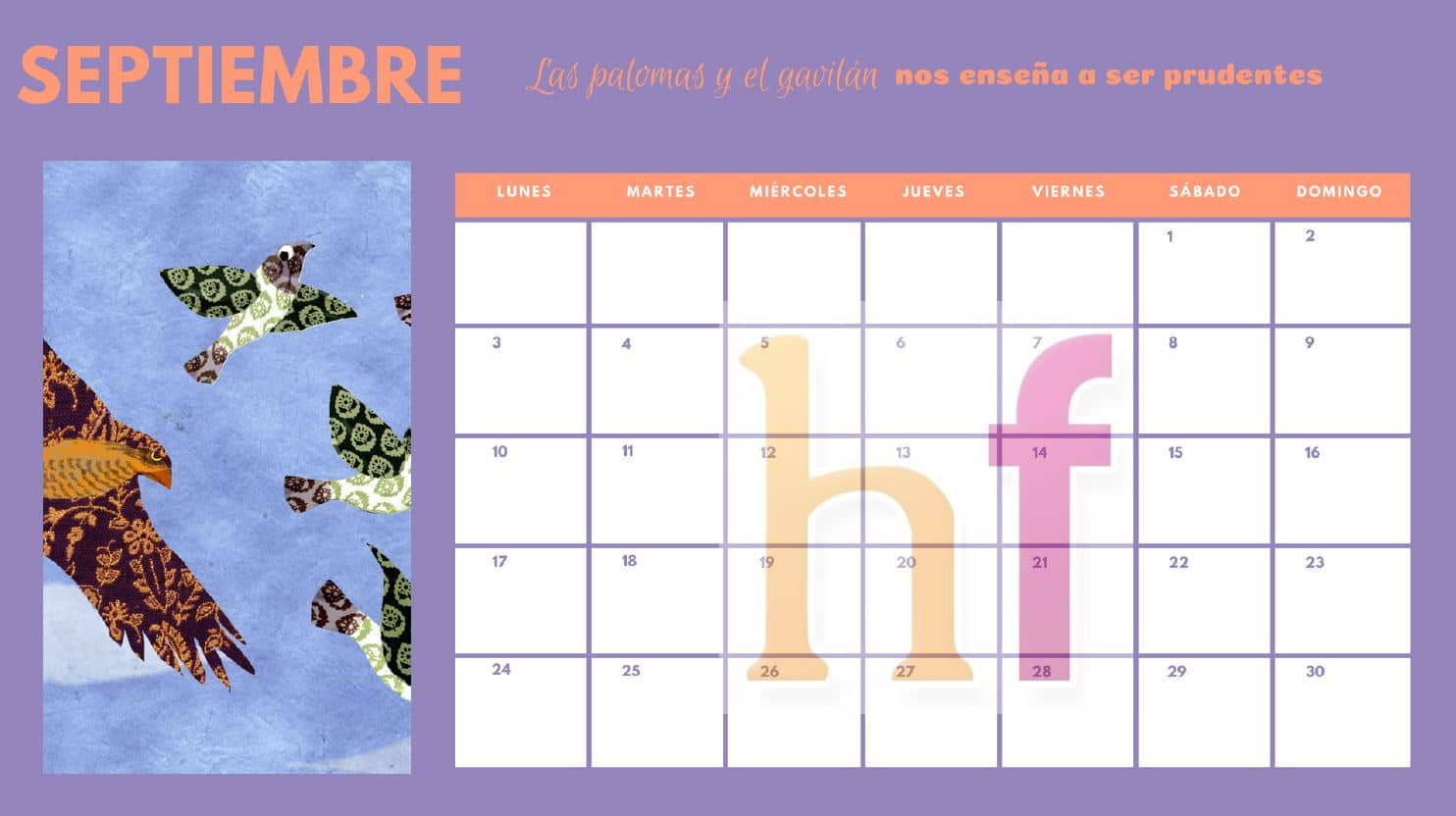 Calendario Septiembre Hacer Familia