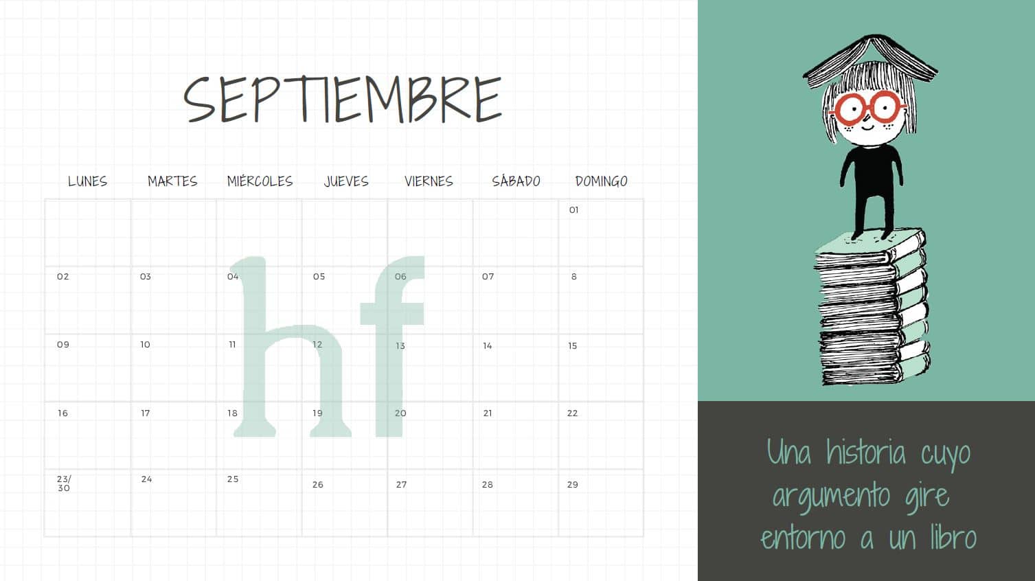 Calendario escolar Septiembre Hacer Familia