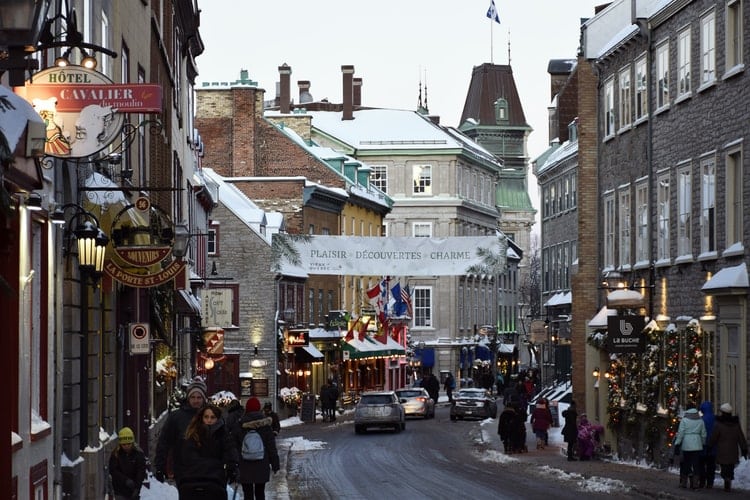 El casco antiguo de Québec, Canadá