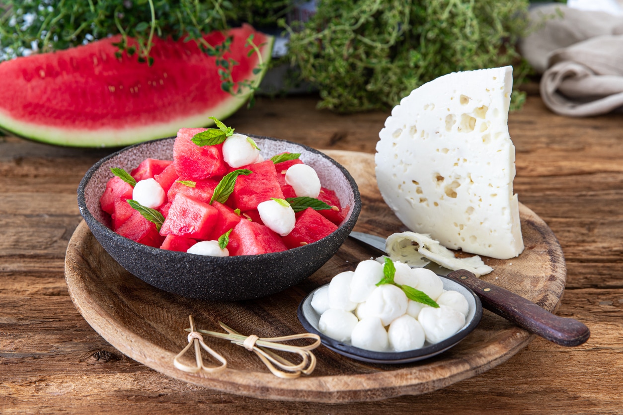 Ensalada de sandía y queso feta