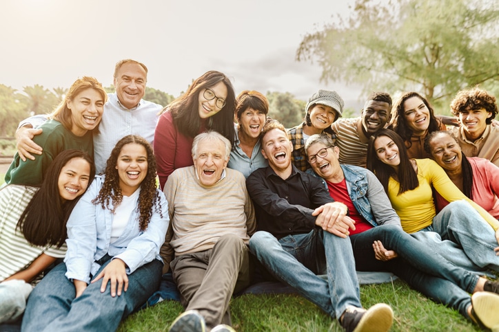 Una gran familia alegre